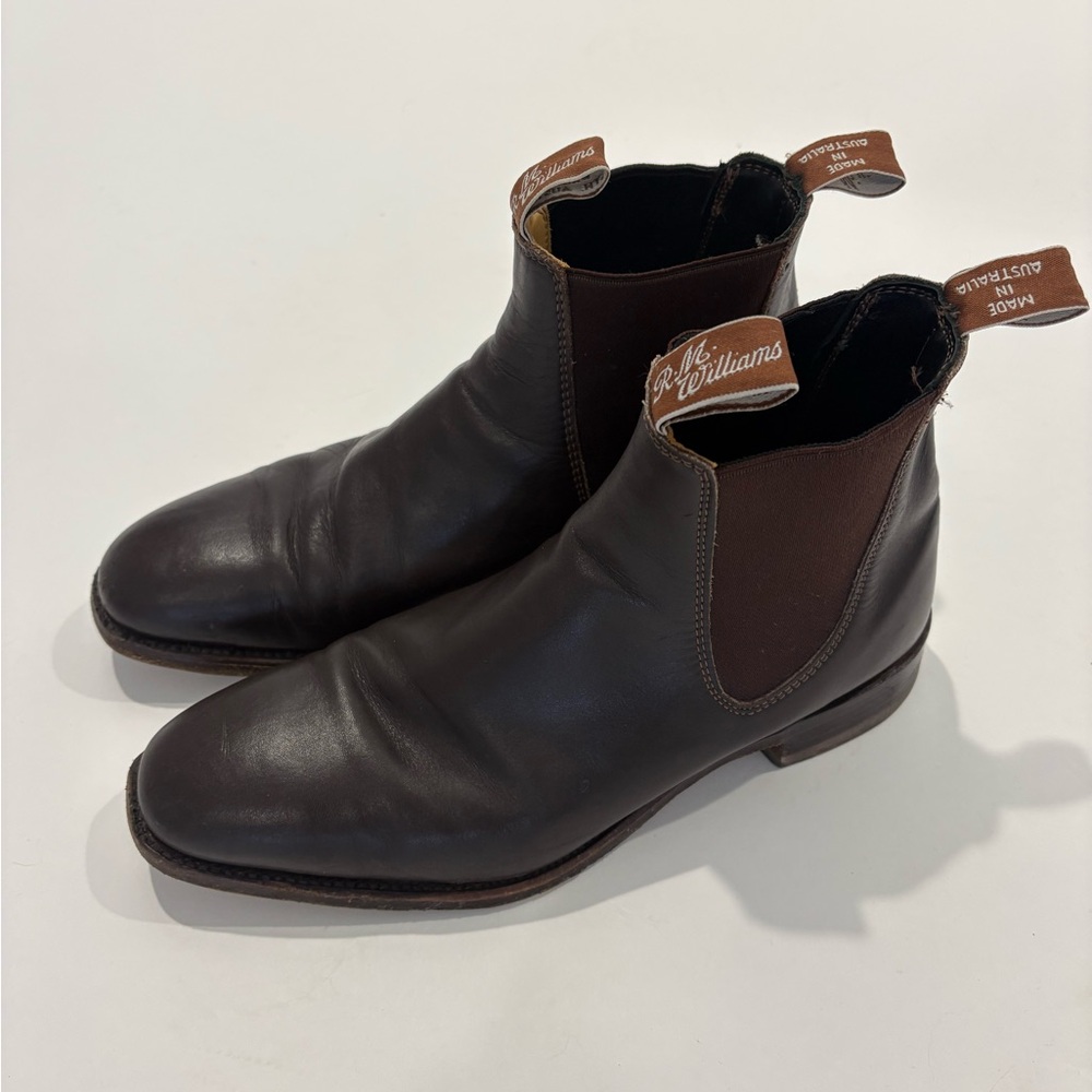 R.M. Williams Dark Brown Leather Boots Size AU 8.5 / US 9:9.5